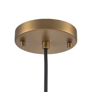 LightFixturesUSA - 1 - Light Corded Seeded Glass Globe Kitchen Pendant Light - Pendant Light - Brass -