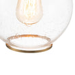 Load image into Gallery viewer, LightFixturesUSA - 1 - Light Corded Seeded Glass Globe Kitchen Pendant Light - Pendant Light - Brass -