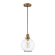 Load image into Gallery viewer, LightFixturesUSA - 1 - Light Corded Seeded Glass Globe Kitchen Pendant Light - Pendant Light - Brass -