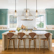 Load image into Gallery viewer, LightFixturesUSA - 1 - Light Corded Seeded Glass Globe Kitchen Pendant Light - Pendant Light - Brass -