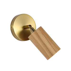 LightFixturesUSA - 1 - Light GU10 Adjustable Wooden Ceiling Spotlight Track Light - Ceiling Light - Ash -