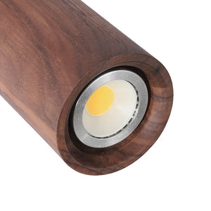 LightFixturesUSA - 1 - Light GU10 Adjustable Wooden Ceiling Spotlight Track Light - Ceiling Light - Walnut -