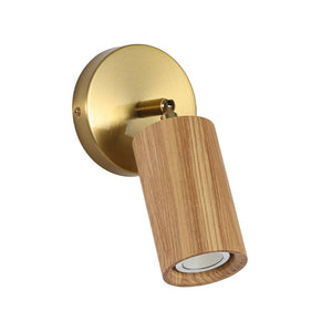 LightFixturesUSA - 1 - Light GU10 Adjustable Wooden Ceiling Spotlight Track Light - Ceiling Light - Walnut -