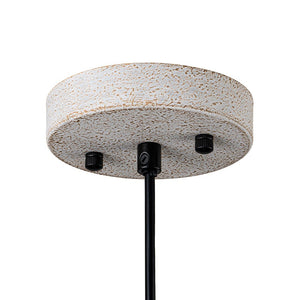 LightFixturesUSA - 1 - Light Industrial Limestone Style Metal Dome Pendant - Pendant Light - 13.7 in -
