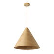 Load image into Gallery viewer, LightFixturesUSA - 1 - Light Modern Farmhouse Wood Grain Cone Kitchen Pendant - Pendant Light - Light Oak -