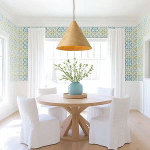 LightFixturesUSA - 1 - Light Modern Farmhouse Wood Grain Cone Kitchen Pendant - Pendant Light - Light Oak -