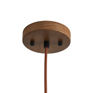 LightFixturesUSA - 1 - Light Modern Farmhouse Wood Grain Cone Kitchen Pendant - Pendant Light - Light Oak -