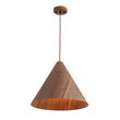 Load image into Gallery viewer, LightFixturesUSA - 1 - Light Modern Farmhouse Wood Grain Cone Kitchen Pendant - Pendant Light - Light Oak -