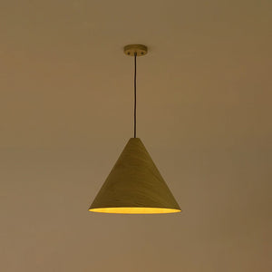 LightFixturesUSA - 1 - Light Modern Farmhouse Wood Grain Cone Kitchen Pendant - Pendant Light - Light Oak -
