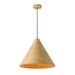 Load image into Gallery viewer, LightFixturesUSA - 1 - Light Modern Farmhouse Wood Grain Cone Kitchen Pendant - Pendant Light - Light Oak -
