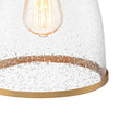 Load image into Gallery viewer, LightFixturesUSA - 1 - Light Seeded Glass Bell Dome Kitchen Pendant Light - Pendant Light - Brass -
