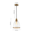 Load image into Gallery viewer, LightFixturesUSA - 1 - Light Seeded Glass Bell Dome Kitchen Pendant Light - Pendant Light - Brass -