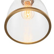 Load image into Gallery viewer, LightFixturesUSA - 1 - Light Seeded Glass Bell Dome Kitchen Pendant Light - Pendant Light - Brass -