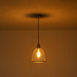 Load image into Gallery viewer, LightFixturesUSA - 1 - Light Seeded Glass Bell Dome Kitchen Pendant Light - Pendant Light - Brass -