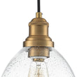 Load image into Gallery viewer, LightFixturesUSA - 1 - Light Seeded Glass Bell Dome Kitchen Pendant Light - Pendant Light - Brass -