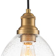 Load image into Gallery viewer, LightFixturesUSA - 1 - Light Seeded Glass Bell Dome Kitchen Pendant Light - Pendant Light - Brass -