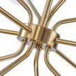 Load image into Gallery viewer, LightFixturesUSA - 12 - Light Brass Firework Opal Glass Globe Sputnik Chandelier - Chandelier - Brass -