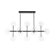 Load image into Gallery viewer, LightFixturesUSA - 12 - Light Sputnik Glass Globe Bubble Linear Island Chandelier - Chandelier - Black (Exclusive Offer) -