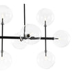 Load image into Gallery viewer, LightFixturesUSA - 12 - Light Sputnik Glass Globe Bubble Linear Island Chandelier - Chandelier - Black (Exclusive Offer) -
