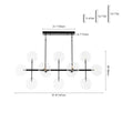 Load image into Gallery viewer, LightFixturesUSA - 12 - Light Sputnik Glass Globe Bubble Linear Island Chandelier - Chandelier - Black (Exclusive Offer) -