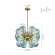 Load image into Gallery viewer, LightFixturesUSA - 18 - Light Cluster Gradual Blue Glass Globe Bubble Chandelier - Chandelier - Gradual Blue -