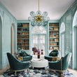 Load image into Gallery viewer, LightFixturesUSA - 18 - Light Cluster Gradual Blue Glass Globe Bubble Chandelier - Chandelier - Gradual Blue -