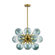 Load image into Gallery viewer, LightFixturesUSA - 18 - Light Cluster Gradual Blue Glass Globe Bubble Chandelier - Chandelier - Gradual Blue -