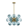 Load image into Gallery viewer, LightFixturesUSA - 18 - Light Cluster Gradual Blue Glass Globe Bubble Chandelier - Chandelier - Gradual Blue -