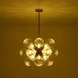 Load image into Gallery viewer, LightFixturesUSA - 18 - Light Cluster Ribbed Glass Globe Bubble Chandelier - Chandelier - Clear Ribbed Glass -