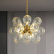Load image into Gallery viewer, LightFixturesUSA - 18 - Light Cluster Ribbed Glass Globe Bubble Chandelier - Chandelier - Clear Ribbed Glass -