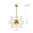 Load image into Gallery viewer, LightFixturesUSA - 18 - Light Cluster Ribbed Glass Globe Bubble Chandelier - Chandelier - Clear Ribbed Glass -