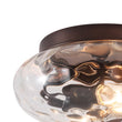 Load image into Gallery viewer, LightFixturesUSA - 2 - light Hammered Glass Flush Mount Ceiling Light - Ceiling Light - 2 - Lt - Oil - Rubbed Bronze