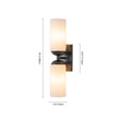 Load image into Gallery viewer, LightFixturesUSA - 2 - Light Milky White Glass Cylinder Vanity Wall Sconce - Wall Sconce - 2 Packs -