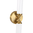 Load image into Gallery viewer, LightFixturesUSA - 2 - Light Ribbed Opal Glass Linear LED Vanity Wall Sconce - Wall Sconce - Brass -