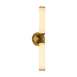 Load image into Gallery viewer, LightFixturesUSA - 2 - Light Ribbed Opal Glass Linear LED Vanity Wall Sconce - Wall Sconce - Brass -