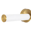 Load image into Gallery viewer, LightFixturesUSA - 2 - Light Ribbed Opal Glass Linear LED Vanity Wall Sconce - Wall Sconce - Brass -