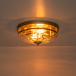 Load image into Gallery viewer, LightFixturesUSA - 2 - Light Water Glass Round Flush Mount Ceiling Light - Ceiling Light - Oil Rubbed Bronze -