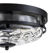 Load image into Gallery viewer, LightFixturesUSA - 2 - Light Water Glass Round Flush Mount Ceiling Light - Ceiling Light - Oil Rubbed Bronze -