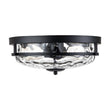 Load image into Gallery viewer, LightFixturesUSA - 2 - Light Water Glass Round Flush Mount Ceiling Light - Ceiling Light - Oil Rubbed Bronze -