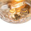 Load image into Gallery viewer, LightFixturesUSA - 2 - Light Water Glass Round Flush Mount Ceiling Light - Ceiling Light - Oil Rubbed Bronze -
