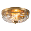 Load image into Gallery viewer, LightFixturesUSA - 2 - Light Water Glass Round Flush Mount Ceiling Light - Ceiling Light - Oil Rubbed Bronze -