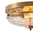 Load image into Gallery viewer, LightFixturesUSA - 2 - Light Water Glass Round Flush Mount Ceiling Light - Ceiling Light - Oil Rubbed Bronze -