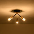 Load image into Gallery viewer, LightFixturesUSA - 3 - Light Black Brass Sputnik Semi Flush Mount - Ceiling Light - 3 - Lt -