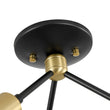 Load image into Gallery viewer, LightFixturesUSA - 3 - Light Black Brass Sputnik Semi Flush Mount - Ceiling Light - 3 - Lt -