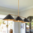 Load image into Gallery viewer, LightFixturesUSA-3-Light Black Cone Shade Kitchen Island Pendant-Chandelier-3-Lt-