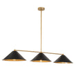 Load image into Gallery viewer, LightFixturesUSA-3-Light Black Cone Shade Kitchen Island Pendant-Chandelier-3-Lt-
