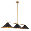 Load image into Gallery viewer, LightFixturesUSA-3-Light Black Cone Shade Kitchen Island Pendant-Chandelier-3-Lt-