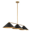 Load image into Gallery viewer, LightFixturesUSA-3-Light Black Cone Shade Kitchen Island Pendant-Chandelier-3-Lt-