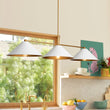 Load image into Gallery viewer, LightFixturesUSA - 3 - Light Black Cone Shade Kitchen Island Pendant - Chandelier - White -