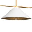 Load image into Gallery viewer, LightFixturesUSA - 3 - Light Black Cone Shade Kitchen Island Pendant - Chandelier - White -